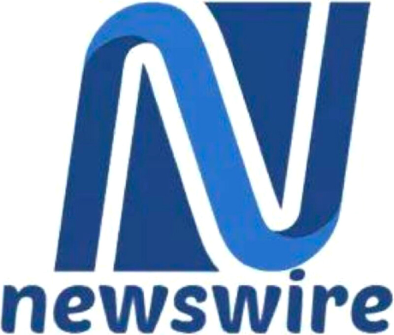The previous NewsWire logo: a blue ribbon N over the name in lower case